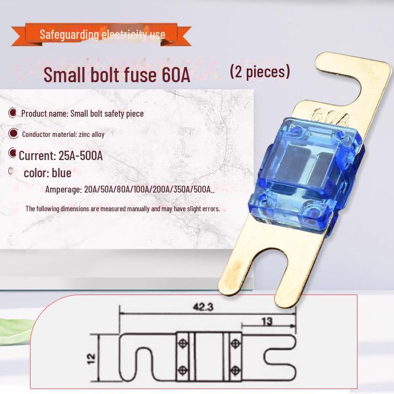 Porte-fusible de batterie de voiture à courant élevé avec connexion à boulon, 20 A-500 A