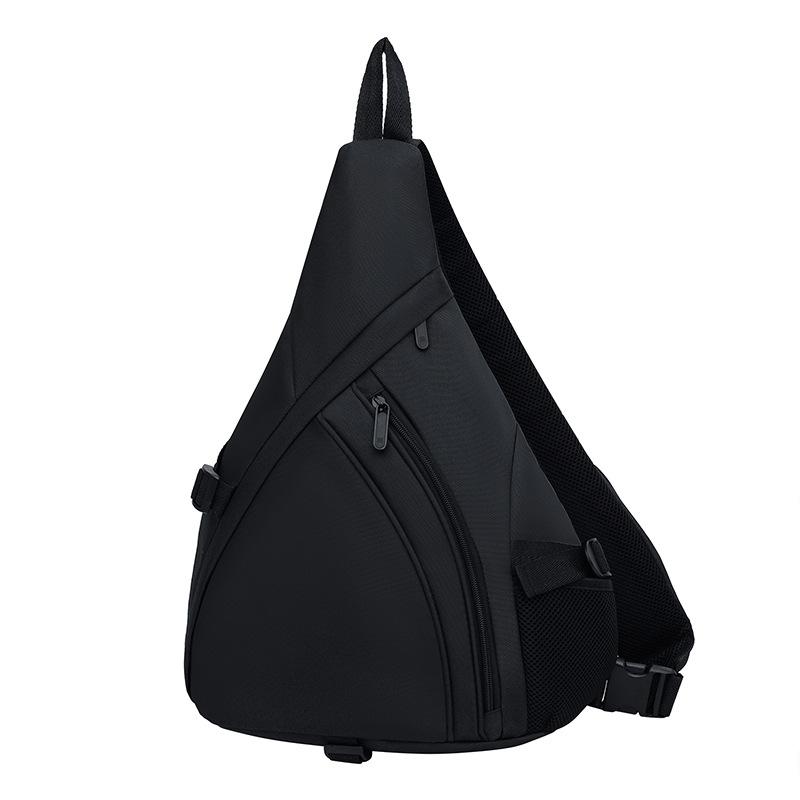 Casual Fashion New Breast Bag Simple Solid Color Large Capacity Cycling Backpack Outdoor Work Commuting Travel Messenger Men's Bag