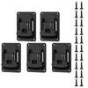 Wall Mounted Drill Holder Set Of 5 For 18V Cordless Tools Heavy Duty ABS Bracket With Secure Storage Space Saving Design