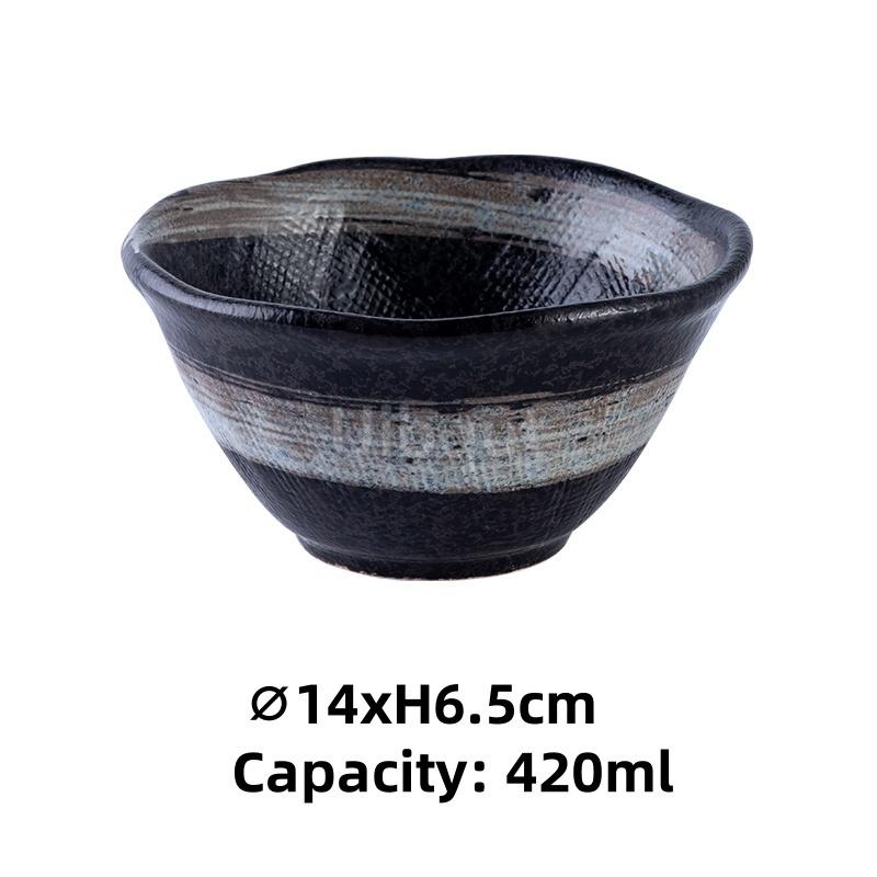 5inch 5.5 Inch Japanese Ceramic Rice Bowl Porcelain Dishes Pretty Restaurant Table Top Items Soup Noodles Sauce Bowls Dinnerware