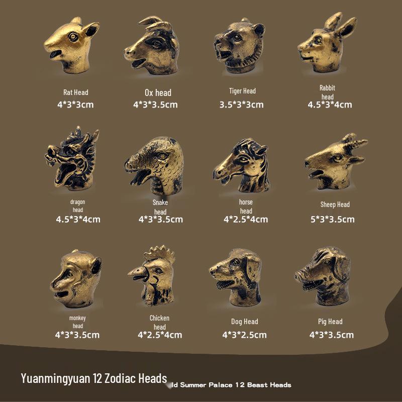 Antique Terracotta Army Archaeological Bronze Excavation Toy: Children's Educational Animal Head Model