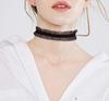 European And American Gothic Lace Collarbone Chain Women's Choker Simple Black Punk Accessory Collar