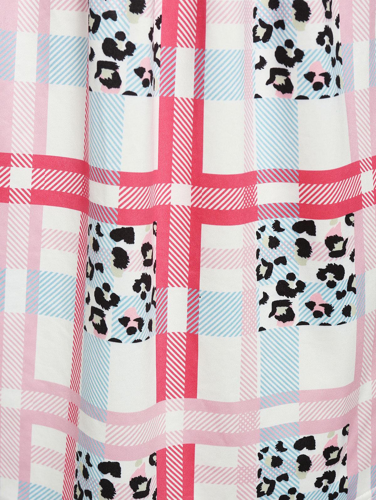 Rosegal Plus Size Футболка с воротником-хомутом и смешанным принтом 4XL розовый — фото 4