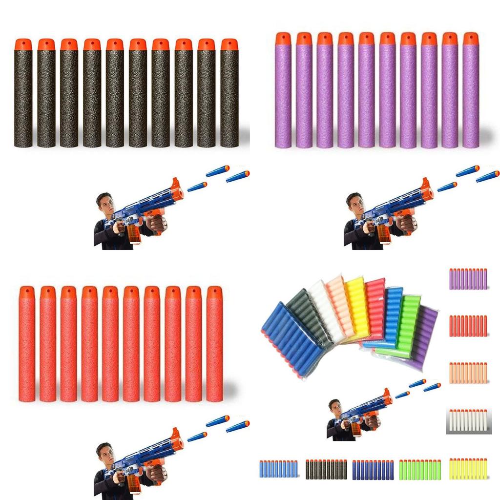 Colorful Eva Foam Elite Darts Soft Hollow Tip Refill Bullets 7.2cm Compatible