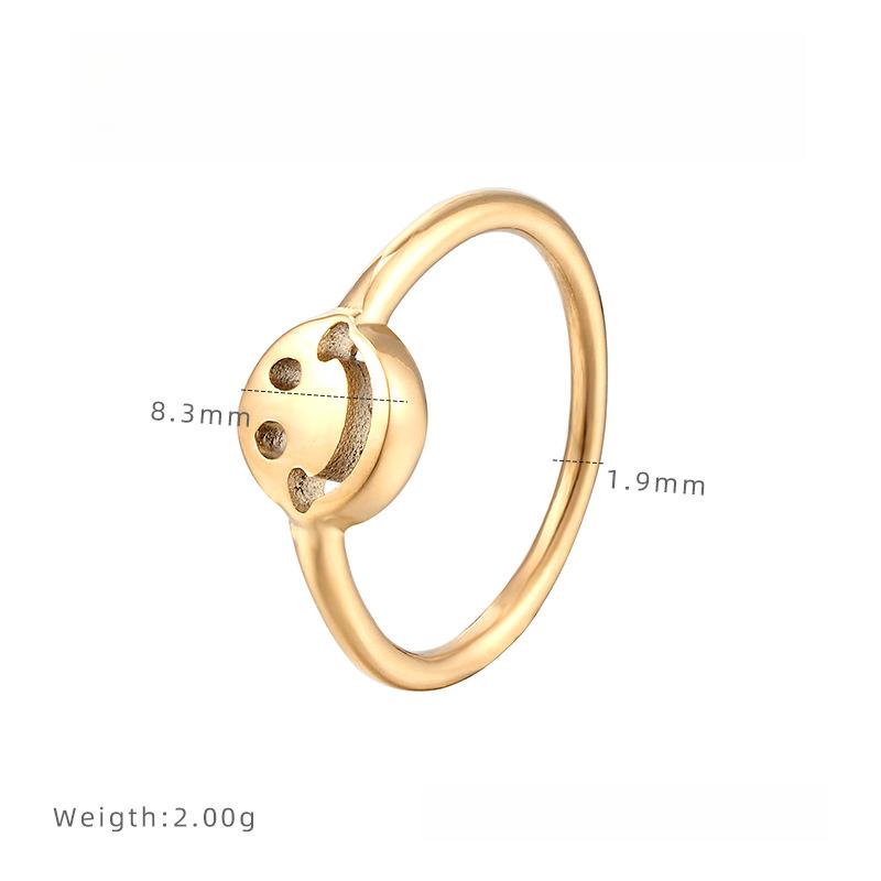 

Корейское простое кольцо-смайлик, модное, в стиле инс, личность, универсальное кольцо, женские украшения из титановой стали 9