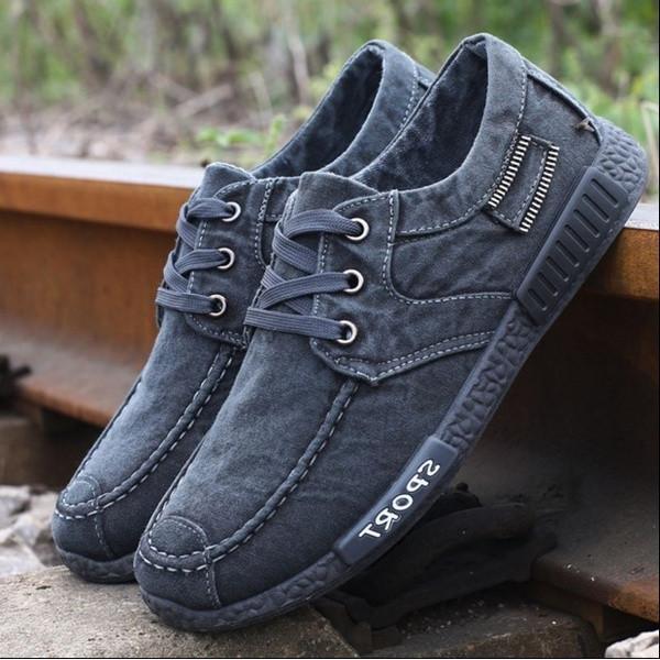 Versatile Fashion Men's Denim Canvas Shoes Ideal For Casual Sports Activities Size 39-44
