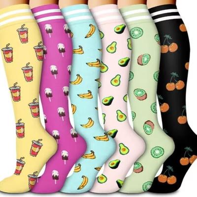 Calf Socks Women's Summer High Elastic Stockings Compression Socks Shaping Leg Socks European and American Sports Pressure Socks