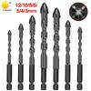 Hex Shank Spiral Flute Cross Drill Bit for Cement, Wood, Ceramic, Glass, Alloy