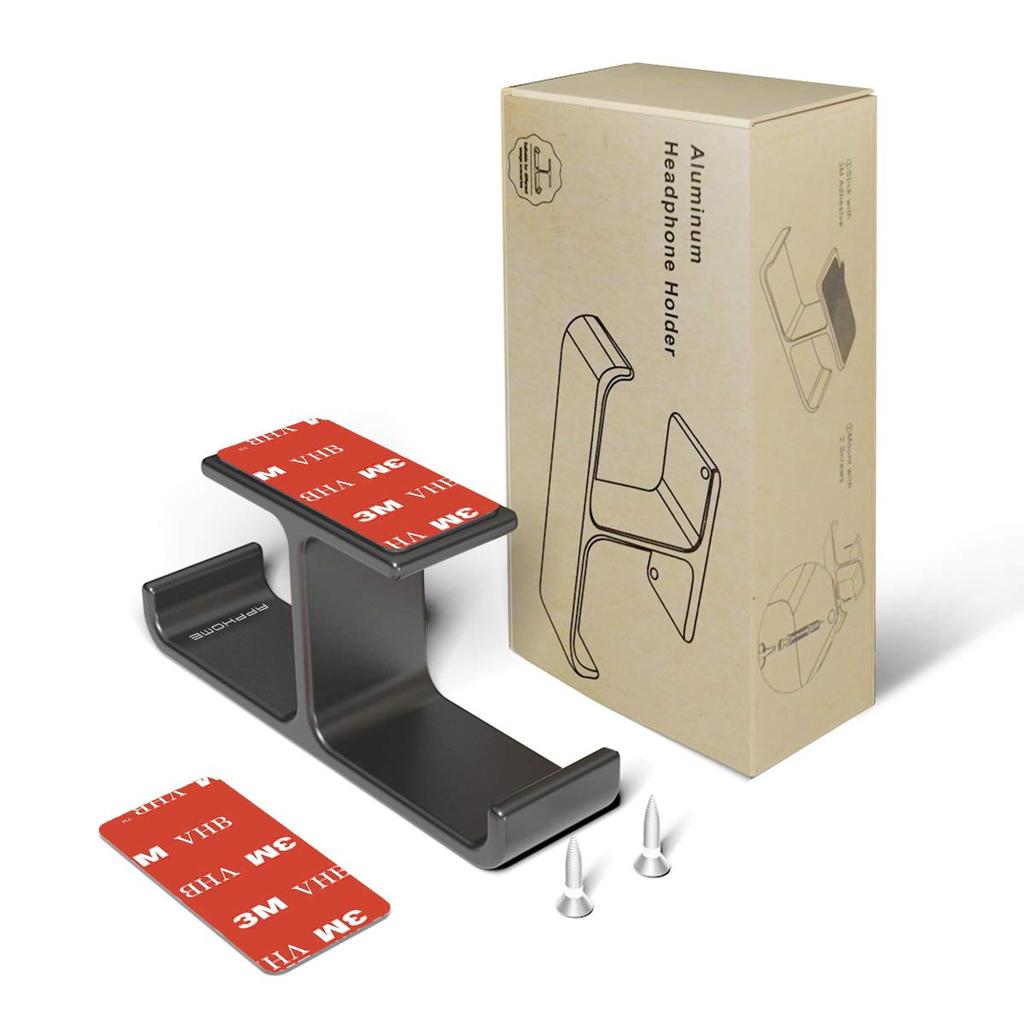 APPHOME KopfhörerhalterKopfhörerhalter mit Aluminiumklemme, Schwarz