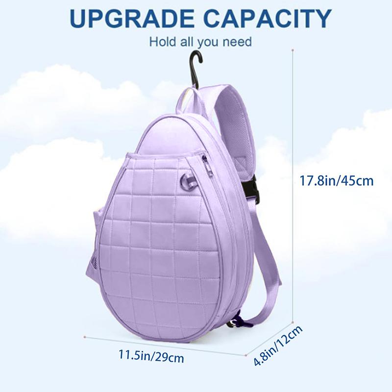 Tenisová taška, Prošívaný tenisový batoh pojme 2 rakety, Vodotěsná crossbody taška přes rameno, Pickleballové tašky pro ženy, muže a mládež