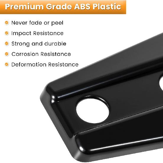 Door Hinge Cover Trim Exterior Accessories For Jeep Wrangler JK JKU Sport Rubicon Sahara X Unlimited 2-Door & 4-Door 2007-2018 (Black 8PCS)