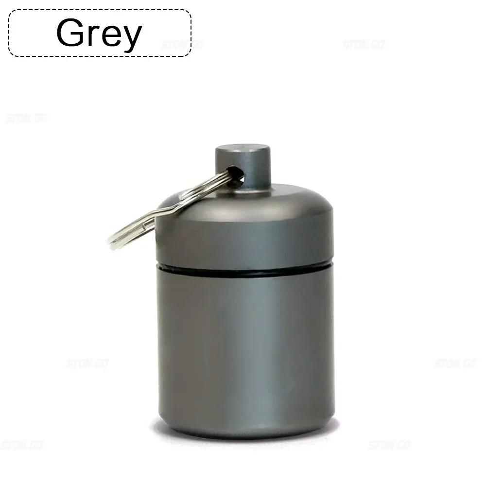 Aluminium Pillen Schlüsselanhänger Halter Kleine Pillendose Wasserdichter Organizer Stonego Tragbarer Pillenhalter Schlüsselanhänger