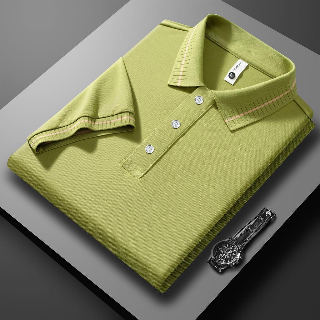 Lapel Men'S And Women'S Advertising Polo Shirt Ice Silk Cotton Business Casual Short-Sleeved High-End Top
