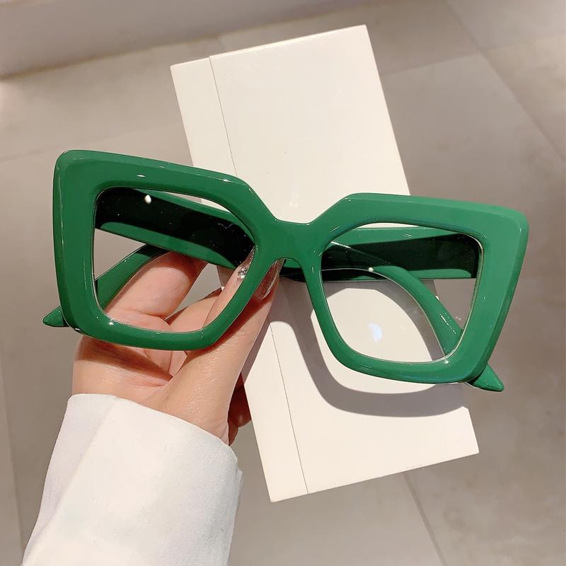 Trendy Women Glasses Frame Stylish Square Brand Design Eyewear Oversize Eyeglasses for Decoration Pograph