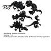Fish Tank Landscaping Accessories 5Pcs 3D Printed Dinosaur Skeleton Ornament, Movable Joints Prehistoric Figures, Unique Home Decor Gifts Realistic