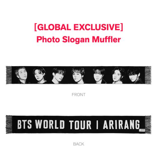 BTS World Tour ARIRANG Official MD Photo Slogan Muffler