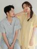 [Paran] Couple Summer Solid Crepe Cotton Short-Sleeve Pajama Set [Shipped from Korea] 100% Authentic