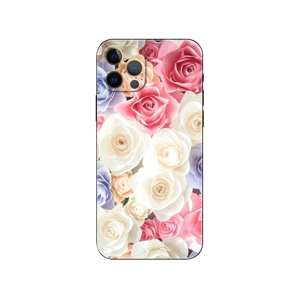 Red Butterfly On Roses Flower Phone Case for Iphone 2020se 6 6s 7 8 Plus X 10 XR XS 11 12 13 Mini Pro MAX Black Tpu Back Cover
