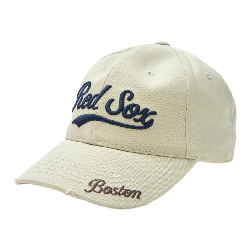 Хлопковые Бейсболки MLB Унисекс Светло-Бежевые Модные 3ACPV035N-43SAM F