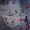 159 PCS Halloween Decorations, 8 Sheets Terror Bloody Handprint Footprint Window Stickers, 8 Sheets Tattoo Stickers, Halloween Party Indoor/Outdoor