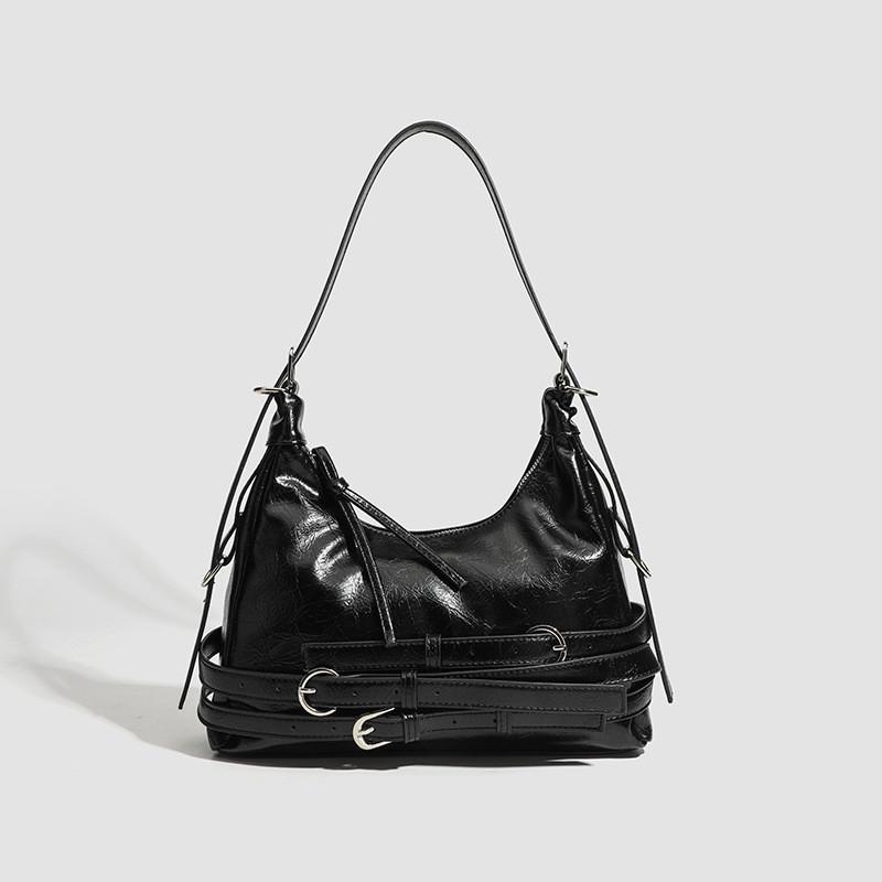 IELGY Texture Retro Commuter Motorcycle Underarm Bag Fashionable All-Match One-Shou