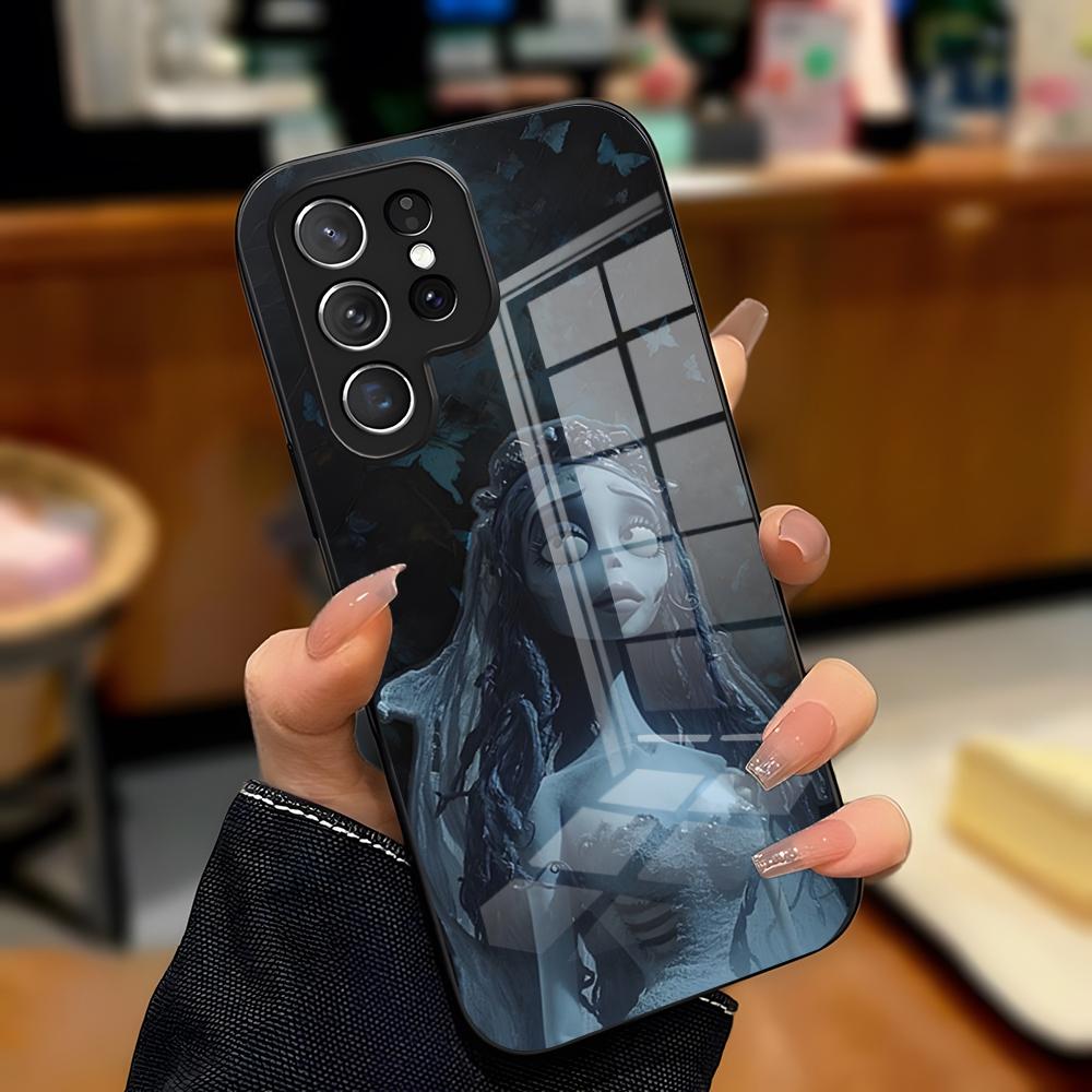 

Tim Burton C-Corpse Bride Phone Case For Samsung A25 A13 A33 5G A54 A36 A35 A56 A52 A14 Shockproof Glass Cover Samsung A35