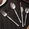 Couteau, fourchette et cuillère en acier inoxydable à motif d'arbre, couverts occidentaux, fourchette et cuillère adaptés aux hôtels et aux restaurants occidentaux