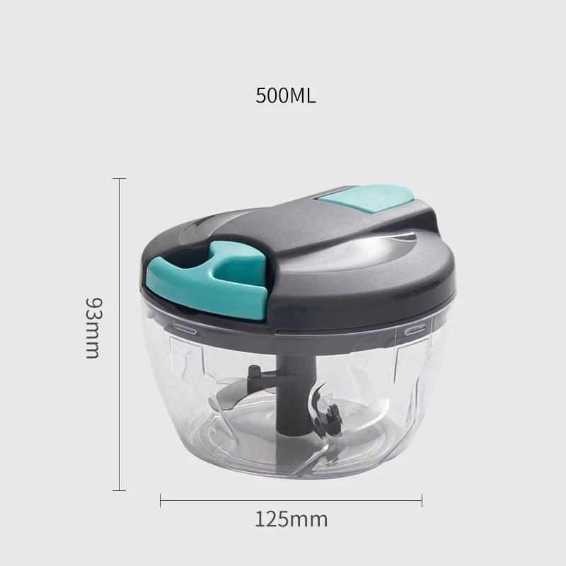 500/900ML Manual Meat Grinder Garlic Chopper Multifunction Vegetable Cutter Chopper Garlic Crusher Kitchen Gadgets