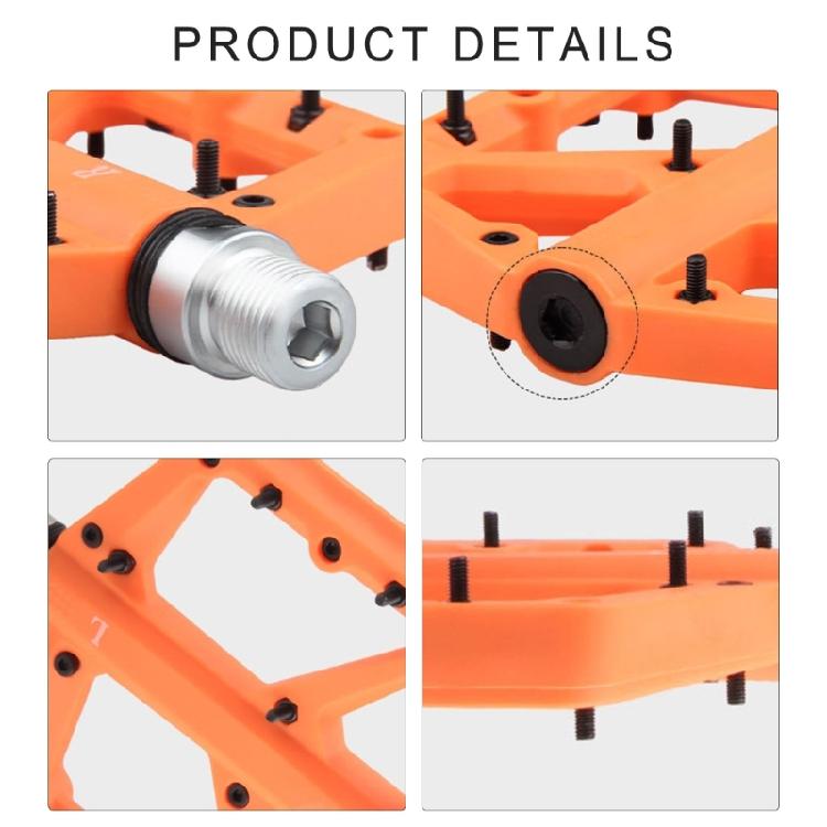 Mountain Bikes Pedals Light Weight Bicycles Pedals Nonslip Pedals Footboards Flat Platform Sealed Bearing 9/16In Thread