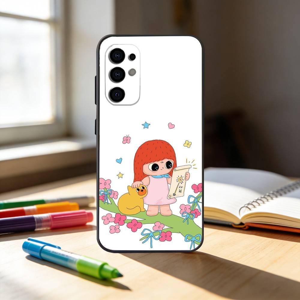 The Hedgehog Girl   Phone Case For Samsung S25,S24,S21,S22,S23,S30,Ultra,S20,Plus,Fe,Note,10,9,5G Black Cover