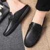 Grote Maat 39-46 Open Achterkant Casual Schoenen Muiltjes Heren 2025 Zomer Leer Loafers Pantoffels Halve Schoenen Instappers Flats Slides Sandalen