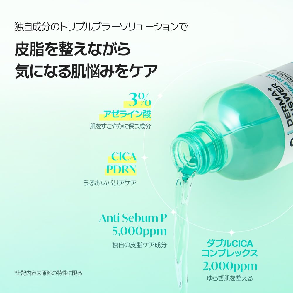 CNP Laboratory DermaAnswer Mint Calming Toner 200ml with Azelaic Skin Elasticity Skin Barrier Korean Official 3% Acid, PDRN, Care, Exfoliation, Care,