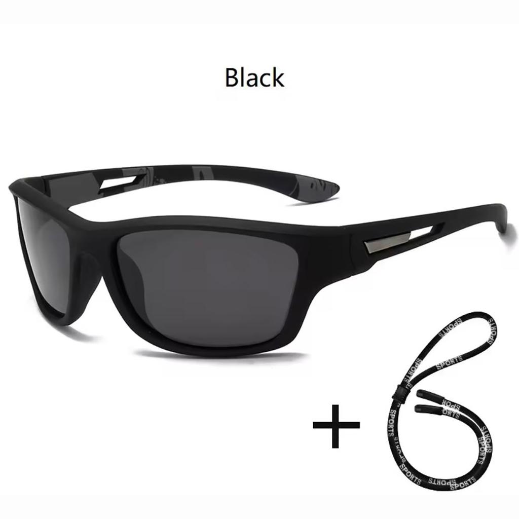 1pc Stylish Sports Sunglasses For Men & Women Outdoor Cycling Driving Fishing Polarized Fashion Glasses Comes With Strap