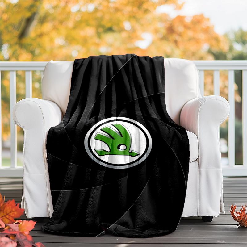 skoda Flannel Blanket Soft All-Season Throw, Design for Camping, Car Travel, Hiking Sofa, Bed, Office Perfect Gift for Parties