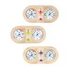 Sauna Thermometer Hygrometer and Timer Temperature Humidity Gauge Equipment Household Easy Read 3 in 1 for Home Hotel Indoor