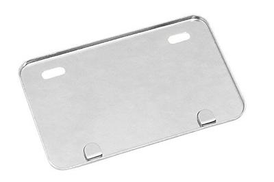 Bike Parts Center 900116 Square License Plate Base 50cc - 125cc Silver