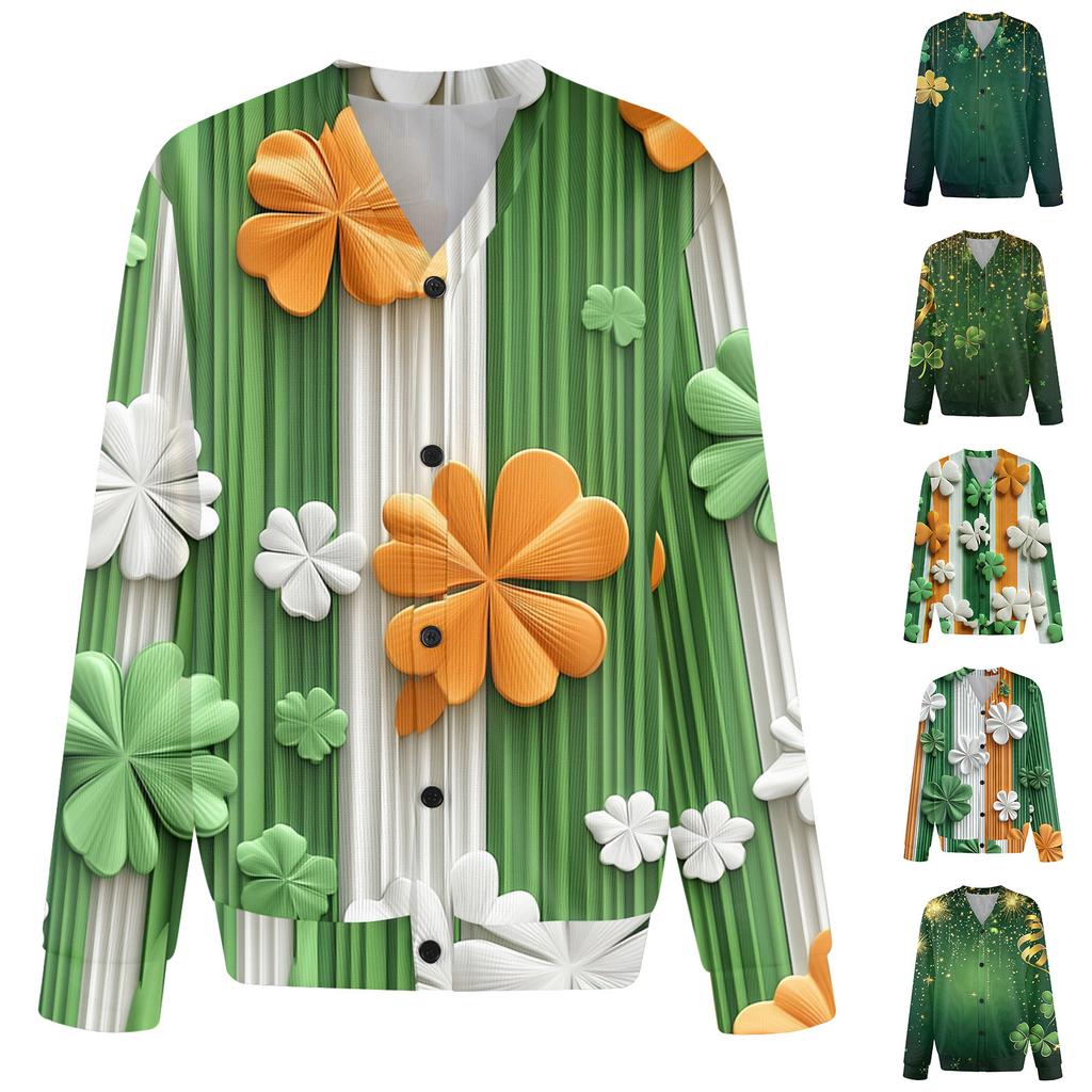 Men'S Casual Long Sleeved Single Breasted Fashionable Cardigan Button Up Jacket