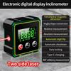 Magnetic Digital Inclinometer with 360-Degree Laser Level & Protractor