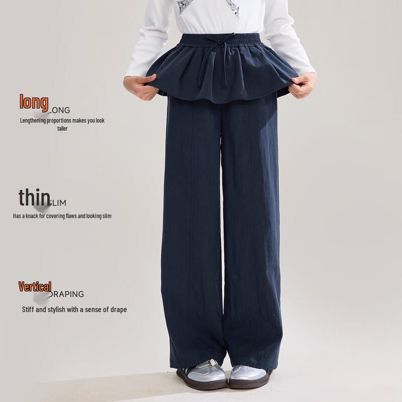 Mädchen-Faux-Zweiteiler Rockhose Weite Hosen