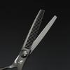 6.0" Black Hollow Hairdressing Scissors - Straight & Thinning Shears