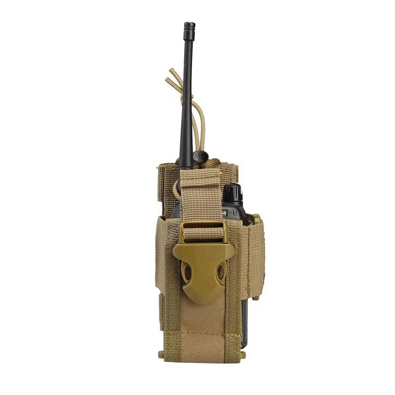 Tactical Walkie Talkie Holder Bag Molle Radio Pouch Nylon Waist Pack Pocket Pendant Pouch Hunting Accessories 5