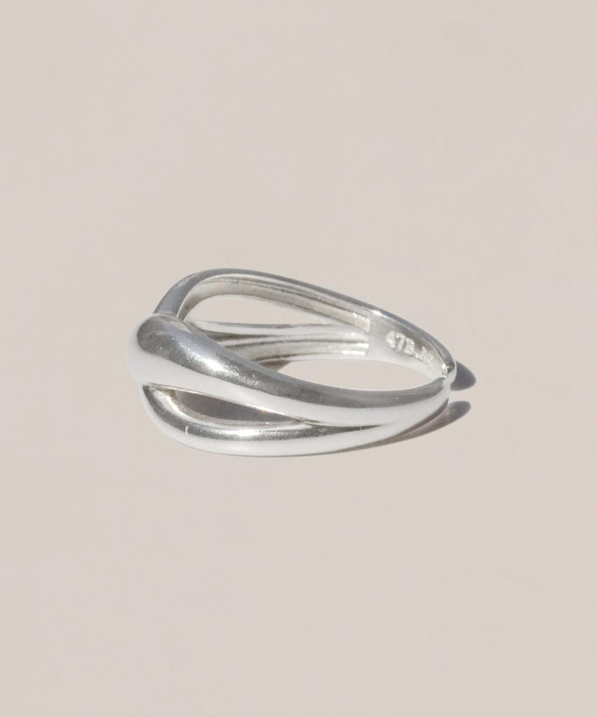 47Bag 925 Silver Twisted Bold Silver Open Ring Sinus