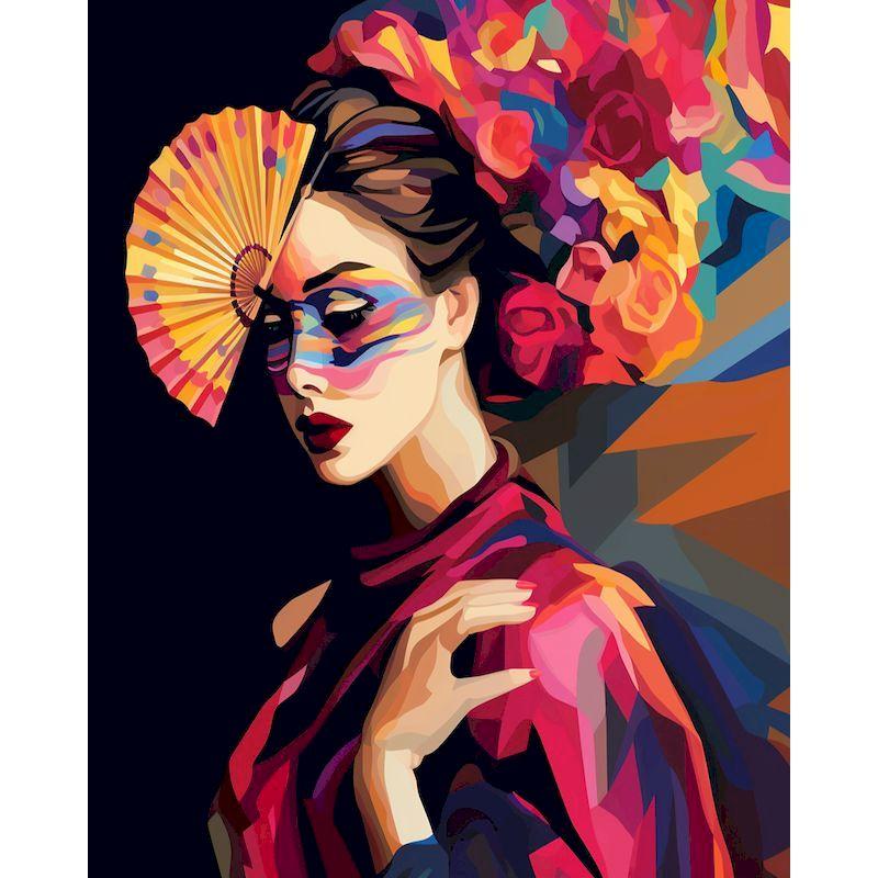 

GATYZTORY Acrylic Painting By Numbers Handmade Girls And Flowers Diy Crafts Unique Gift Kill Time Decorative Painting Paint Kit 30x20cm no frame армія зелений колір