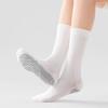 Calcetines Largos de Color Sólido Negro Blanco Gris Medias para Mujer Silicona Antideslizante Calcetines para Pilates Yoga Calcetines Deportivos Profesionales para Gimnasio Baile