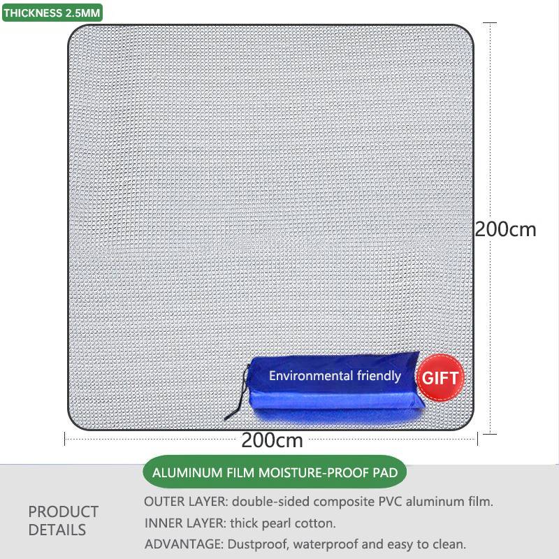 Outdoor Camping Foam Foil Mat Portable Moisture-proof Pad Picnic Beach Mat Aluminum Insulation Sleeping Pad Camping Supplies