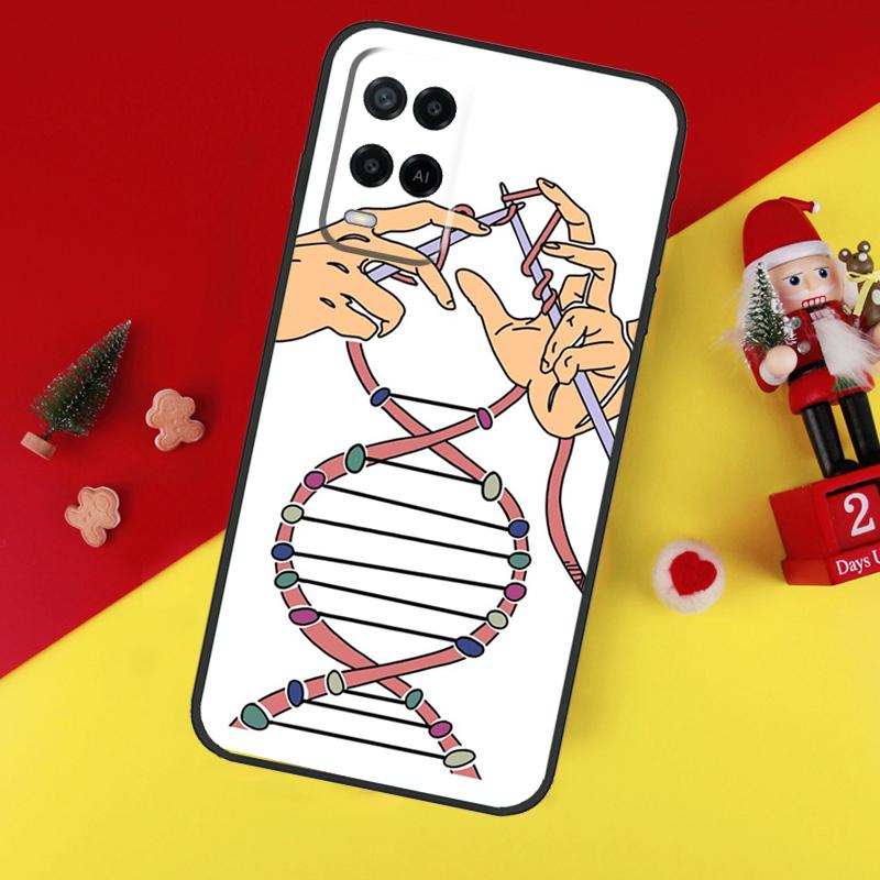 Retro DNA Science Illustration Case For Oppo A78 A98 A18 A38 A58 A5 A6 Pro A54 A74 A94 A17 A57 A80 A60 A40 A96 A76 A16 A15