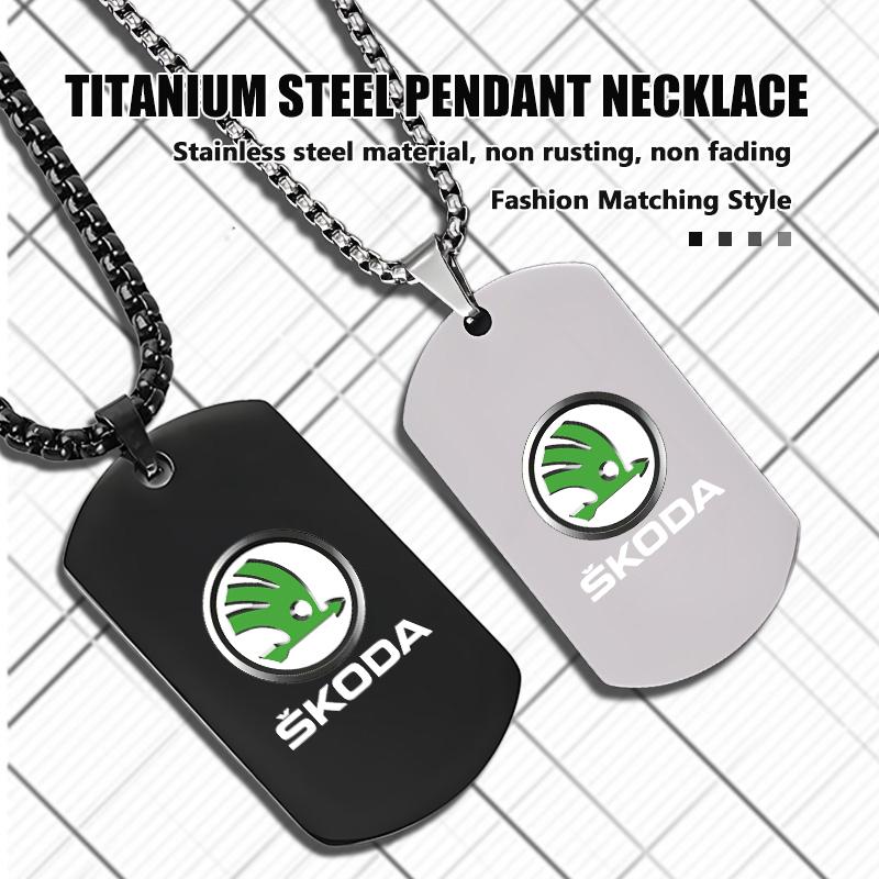 Stainless Steel Car Rearview Mirror Emblem Pendant Ornament Accessories For Skoda Fabia 1 2 Octavia a7 RS Superb Rapid Yeti xknp33