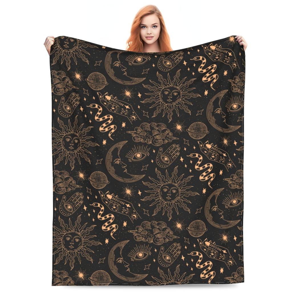 Bohemian Pattern Digital-printed Polyester Bedroom Velvet Flannel Cover Blanket Fleece Soft Sofa Cover Blankets for Beds