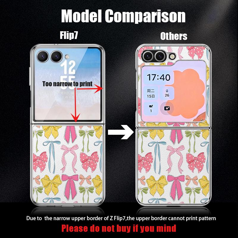 Bow Ties Print Case For Samsung Z Fold 8 Ultra 7 6 5 Luxury Plating Leather Skin Hard Phone Cover For Galaxy Z Fold8 Fold7 Fold6
