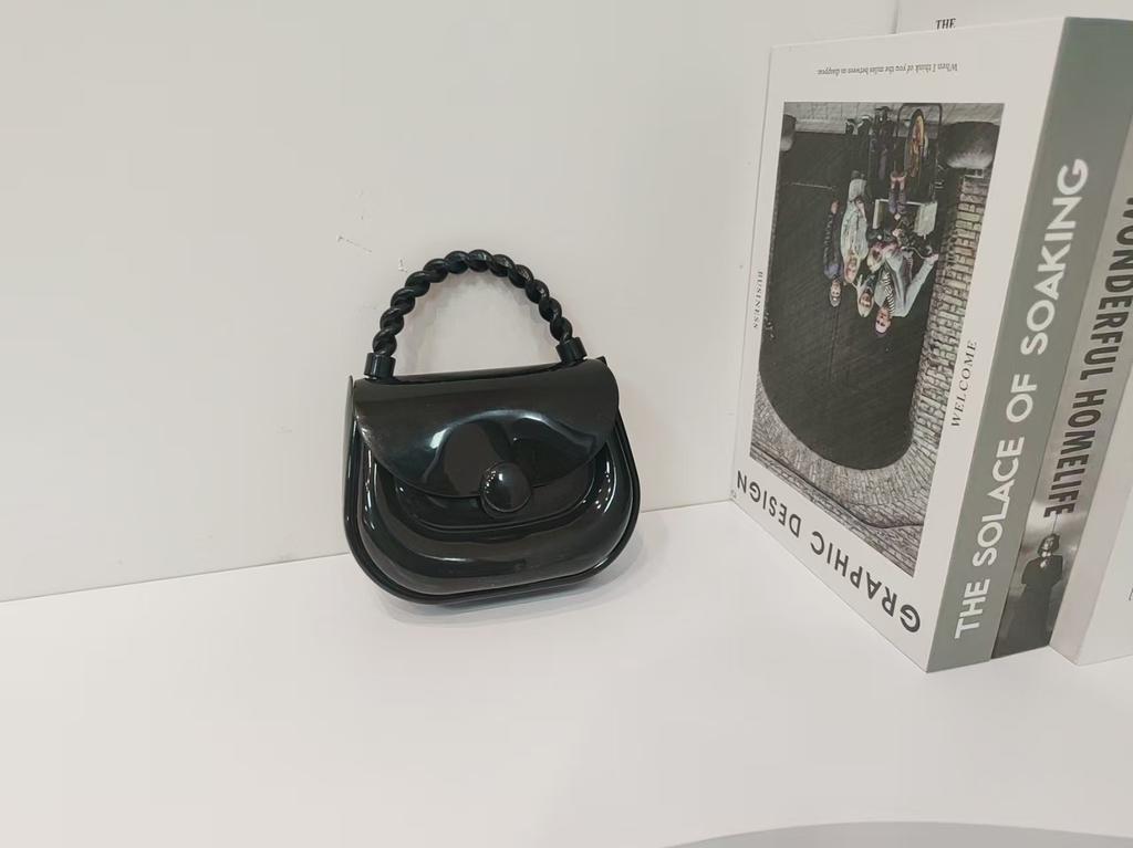 Fashion Jelly Bag Portable Shoulder Women'S Bag Candy Color Simple Casual Foreign Style Small Square Bag